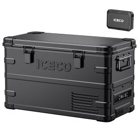 ICECO APL35 アルミ製ポータブル冷蔵庫+バッテリー セット 35L -20℃～20℃ 車載冷蔵庫 急速冷凍 軽量 低動作音 アプリ制御 3WAY電源対応 DC12V/24V AC100V 家 車中泊 アウトドア キャンプ アイスコ