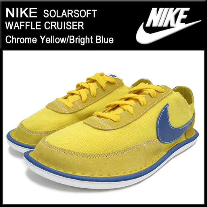楽天市場 ナイキ Nike スニーカー ソーラーソフト ワッフル クルーザー Chrome Yellow Bright Blue メンズ 男性用 Nike Solarsoft Waffle Cruiser Chrome Yellow Bright Blue 700 Ice Filed Icefield Ice Field アイスフィールド