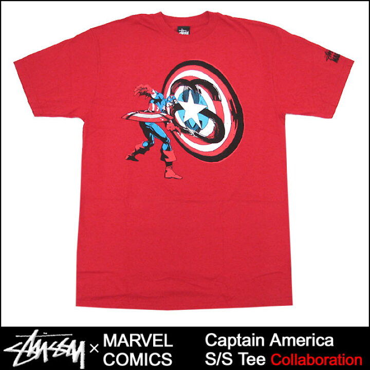 楽天市場】ステューシー STUSSY×MARVEL COMICS Captain America T 