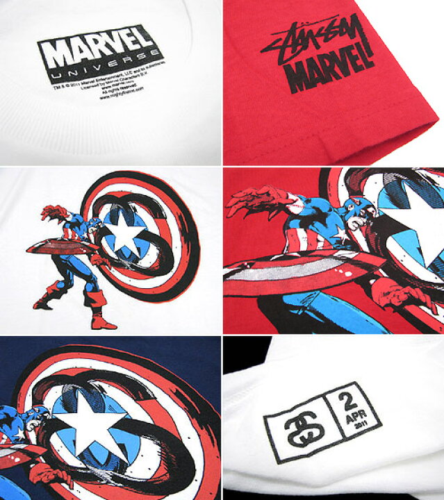 楽天市場】ステューシー STUSSY×MARVEL COMICS Captain America T 