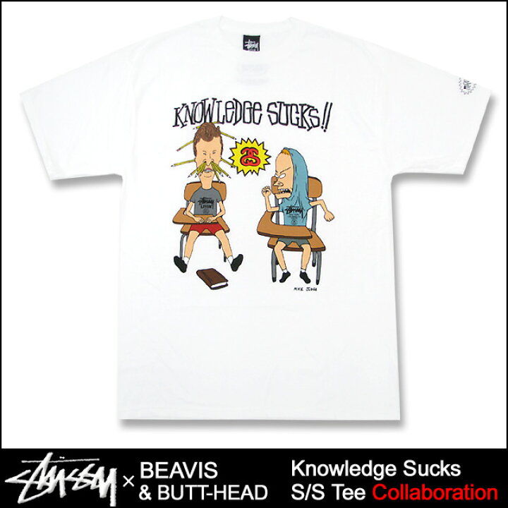 楽天市場】ステューシー STUSSY×BEAVIS & BUTT-HEAD Knowledge Sucks T 
