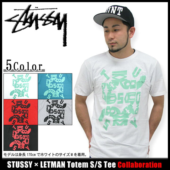 楽天市場】ステューシー STUSSY×LETMAN Totem Tシャツ 半袖 コラボ 