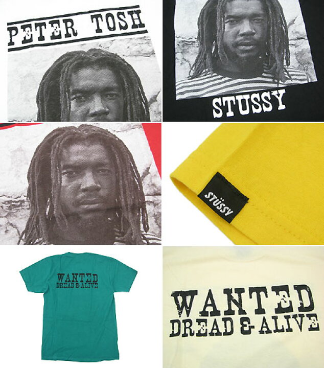 楽天市場】ステューシー STUSSY×Peter Tosh Wanted Tシャツ 半袖 