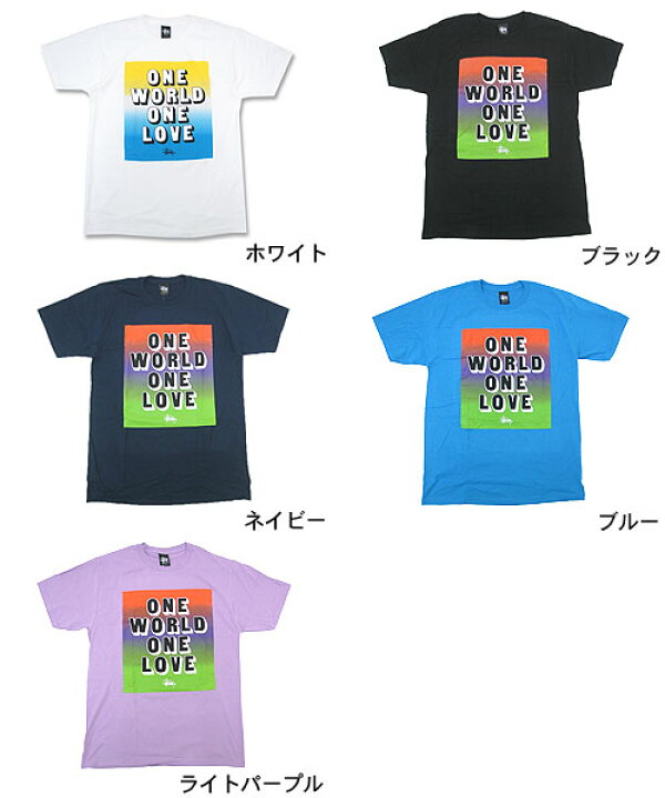 Stussy ONE WORLD Tシャツ old stussy Tシャツone world one love 紺タグ