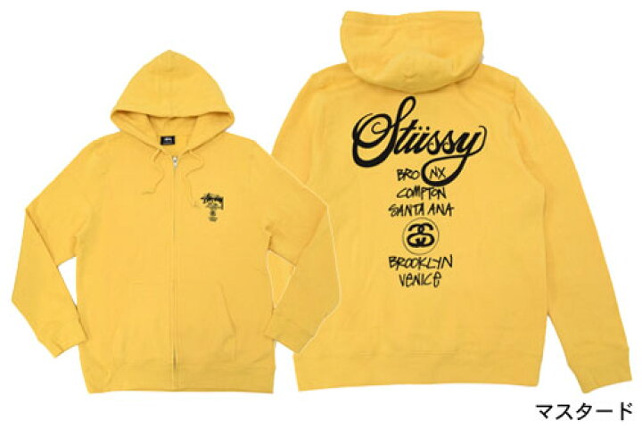 楽天市場】ステューシー STUSSY パーカー ジップアップ World Tour 