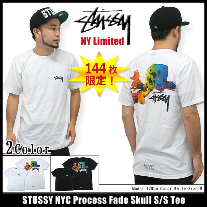 楽天市場】ステューシー STUSSY NYC Process Fade Skull Tシャツ 半袖 