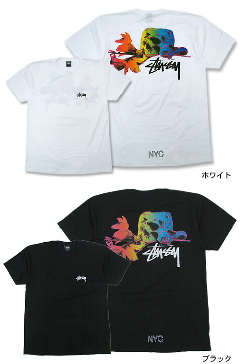 楽天市場】ステューシー STUSSY NYC Process Fade Skull Tシャツ 半袖 