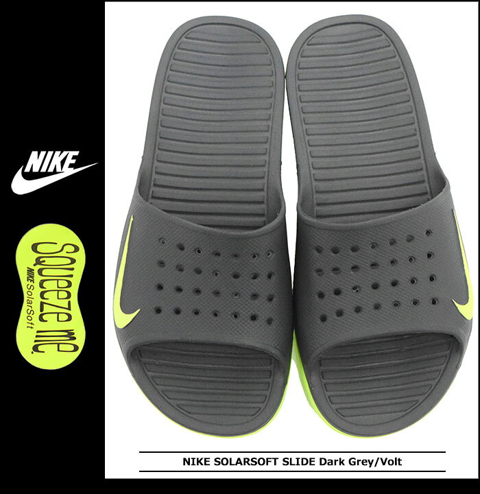 楽天市場 ナイキ Nike サンダル レディース メンズ ソーラーソフト スライド Dark Grey Volt Nike Solarsoft Slide シャワーサンダル スポーツサンダル グレー 灰 Sandal Ladies Mens 靴 シューズ Shoes 077 Ice Filed Icefield Ice Field アイスフィールド