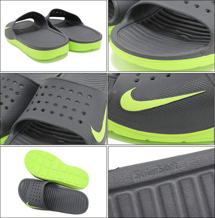 楽天市場 ナイキ Nike サンダル レディース メンズ ソーラーソフト スライド Dark Grey Volt Nike Solarsoft Slide シャワーサンダル スポーツサンダル グレー 灰 Sandal Ladies Mens 靴 シューズ Shoes 077 Ice Filed Icefield Ice Field アイスフィールド