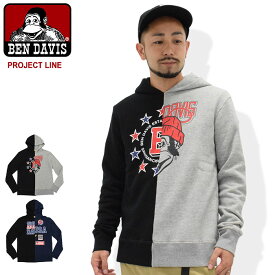 ベンデイビス BEN DAVIS プルオーバー パーカー メンズ ツイン プロジェクトライン ( BENDAVIS BDY6-3603 Twin Pullover Hoodie PROJECT LINE フード フーディ トップス Pull Over Hoody Parker ベン デイビス ベン・デイビス ベンデービス )