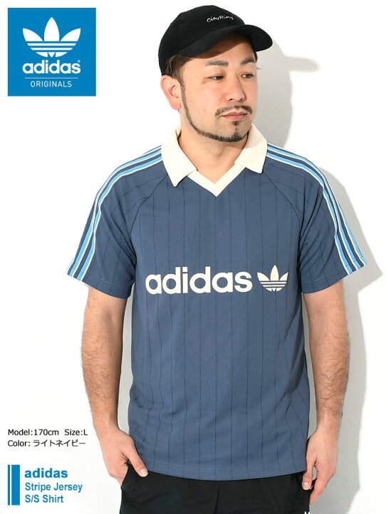 楽天市場】アディダス adidas シャツ 半袖 メンズ ストライプ ジャージ 
