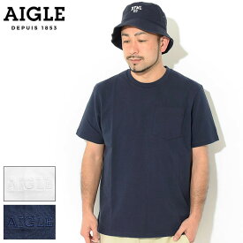 エーグル AIGLE Tシャツ 半袖 メンズ ポケット ( AIGLE Pocket S/S Tee ポケT ティーシャツ T-SHIRTS カットソー トップス メンズ 男性用 ZTHQ054 )[M便 1/1] ice field icefield