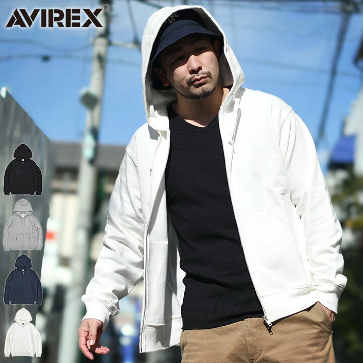 楽天市場】【ポイント10倍】アビレックス AVIREX パーカー ジップ 