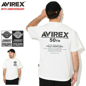 【ポイント10倍】アビレックス AVIREX Tシャツ 半袖 メンズ アビレックス 50th ( AVIREX Avirex 50th S/S Tee 50TH ANNIVERSARY 50周年記念 ティーシャツ T-SHIRTS カットソー トップス メンズ 男性用 アヴィレックス アメカジ 7835234005 )[M便 1/1]