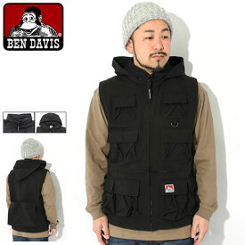 ベンデイビス BEN DAVIS ジャケット メンズ フーデッド ユーティリティ ベスト ( BENDAVIS T-24580033 Hooded Utility Vest JACKET アウター メンズ 男性用 ベン デイビス ベン・デイビス ベンデービス ) ice field icefield