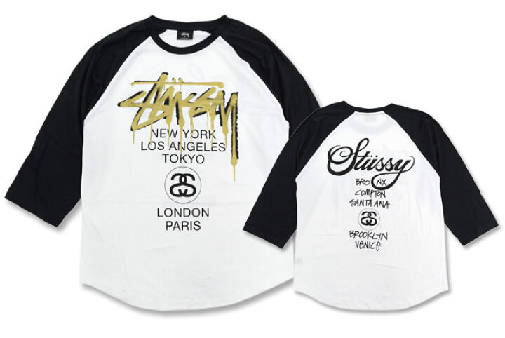 楽天市場】ステューシー STUSSY ラグラン 七分袖 WT Drip(stussy 