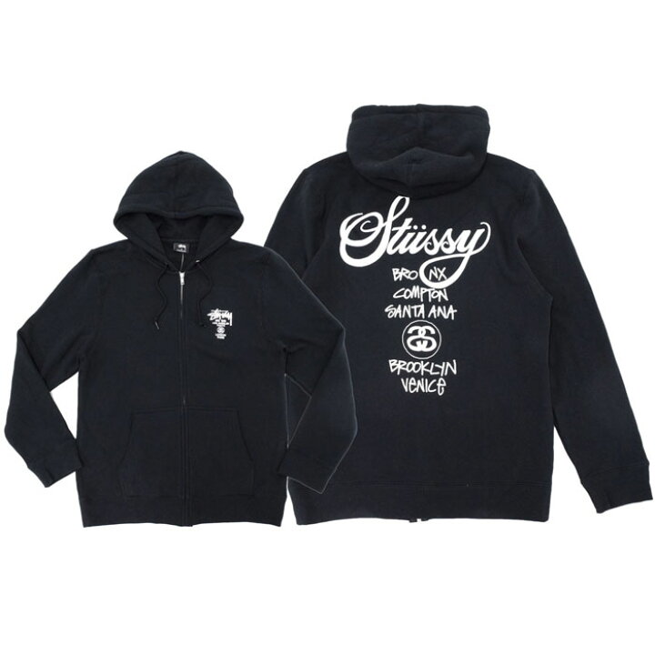 楽天市場】ステューシー STUSSY パーカー ジップアップ World Tour 