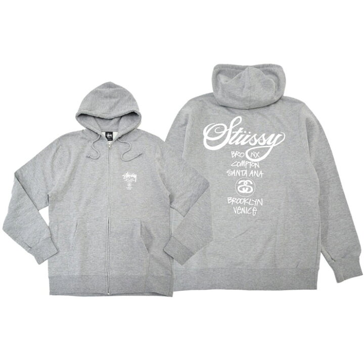 楽天市場】ステューシー STUSSY パーカー ジップアップ World Tour  