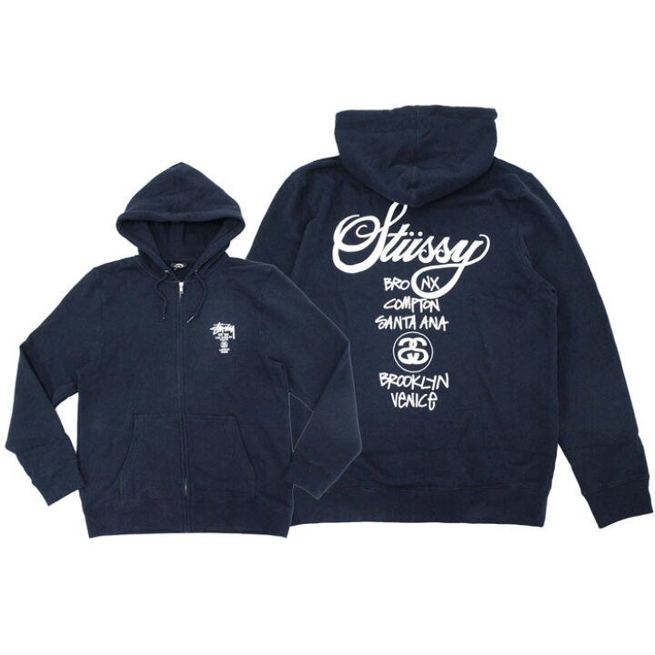楽天市場】ステューシー STUSSY パーカー ジップアップ World Tour  