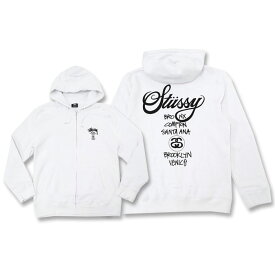 【アウトレット(不良箇所あり)】ステューシー STUSSY パーカー ジップアップ World Tour ( full zip hooded sweat パーカー フード フーディ スウェット トップス Zip up Hoody Parker メンズ・男性用 ワールドツアー 1973536 USAモデル 正規 品 ストゥーシー )