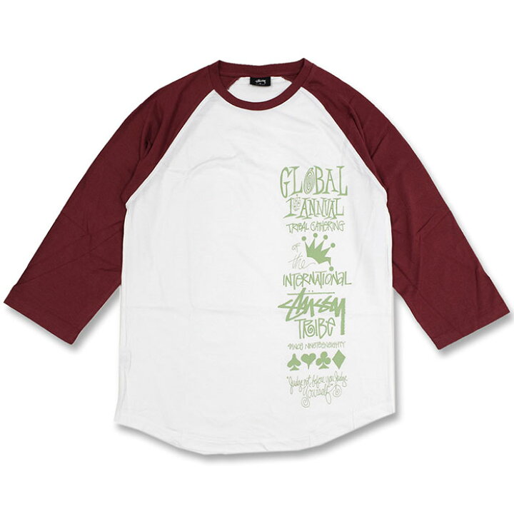 楽天市場】ステューシー STUSSY ラグラン 七分袖 Global Gathering 