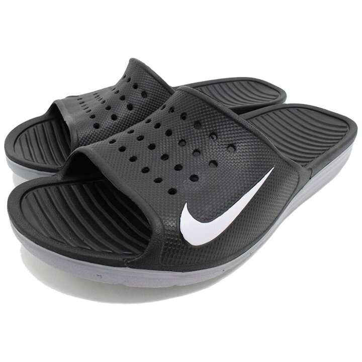 楽天市場 ナイキ Nike サンダル レディース メンズ ソーラーソフト スライド Black White Nike Solarsoft Slide シャワーサンダル スポーツサンダル ブラック 黒 Sandal Ladies Mens 靴 シューズ Shoes 011 Ice Filed Icefield Ice Field アイスフィールド