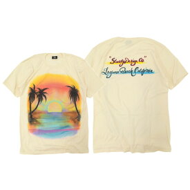 【アウトレット(不良箇所あり)】ステューシー STUSSY Tシャツ 半袖 メンズ Sunset(stussy tee ティーシャツ T-SHIRTS カットソー トップス メンズ・男性用 1904074 ストゥーシー スチューシー)[M便 1/1] ice filed icefield