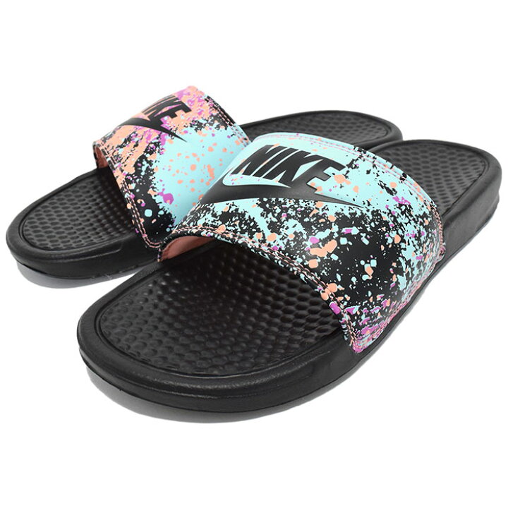 楽天市場 ナイキ Nike サンダル レディース メンズ ウィメンズ ベナッシ Jdi プリント Black Sunset Glow Fire Pink Nike Wmns Benassi Jdi Print シャワーサンダル スポーツサンダル Womens ウーマンズ Sandal Ladies Mens 靴 シューズ Shoes 6119 008 Ice