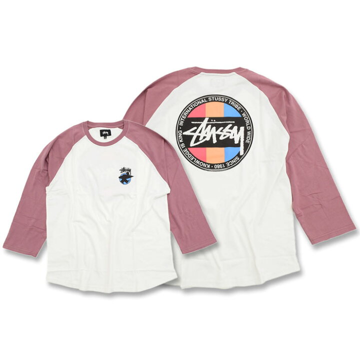 楽天市場】ステューシー STUSSY ラグラン 七分袖 メンズ Surfman Dot 