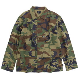 ステューシー STUSSY ジャケット メンズ Military Shirt ( stussy JKT ミリタリー シャツジャケット JACKET JAKET アウター ジャンパー・ブルゾン メンズ 男性用 1110010 USAモデル 正規 品 ストゥーシー スチューシー ) ice field icefield