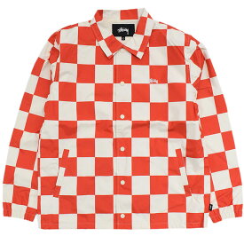 ステューシー STUSSY ジャケット メンズ Checker Coach ( stussy JKT コーチジャケット JACKET JAKET アウター コーチ ジャンパー・ブルゾン メンズ・男性用 115466 USAモデル 正規 品 ストゥーシー スチューシー ) ice field icefield