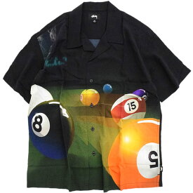 ステューシー STUSSY シャツ 半袖 メンズ Pool Hall ( stussy shirt オープンカラーシャツ カジュアルシャツ トップス メンズ 男性用 1110119 USAモデル 正規 品 ストゥーシー スチューシー ) ice field icefield