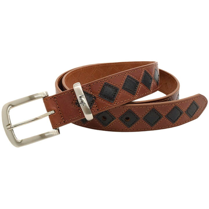 楽天市場】ステューシー STUSSY ベルト メンズ Argyle Stitch Leather 