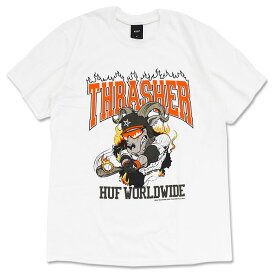 ハフ HUF Tシャツ 半袖 メンズ スラッシャー リンコン コラボ ( HUF×THRASHER Rincon S/S Tee ティーシャツ T-SHIRTS カットソー トップス メンズ 男性用 TS01921 )[M便 1/1] ice field icefield