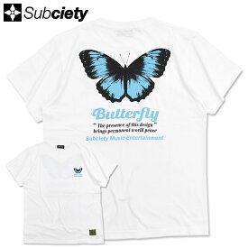サブサエティ Subciety Tシャツ 半袖 メンズ バタフライ ( subciety サブサエティー Butterfly S/S Tee ティーシャツ T-SHIRTS カットソー トップス 104-40893 )[M便 1/1] ice field icefield