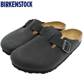 【ポイント10倍】ビルケンシュトック BIRKENSTOCK サンダル メンズ 男性用 ボストン オイルド レザー Black ( birkenstock BOSTON OILED LEATHER クロッグ サボ 本革 幅広 ノーマル レギュラー ブラック 黒 SANDAL MENS・靴 シューズ SHOES 59461 )