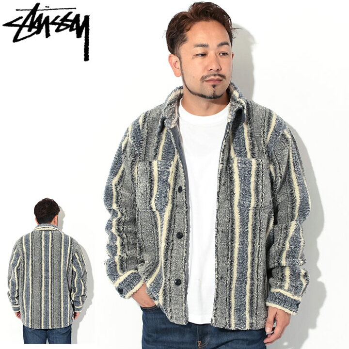 楽天市場】ステューシー STUSSY ジャケット メンズ Stripe Sherpa 