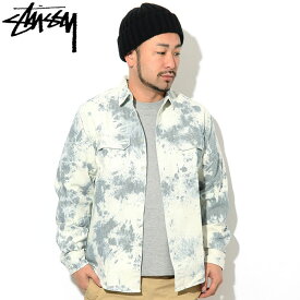 ステューシー STUSSY シャツ 長袖 メンズ Bleached Hickory Stripe ( stussy shirt ブリーチ ヒッコリー ストライプ ワークシャツ カジュアルシャツ トップス メンズ・男性用 1110082 USAモデル 正規 品 ストゥーシー スチューシー ) ice field icefield