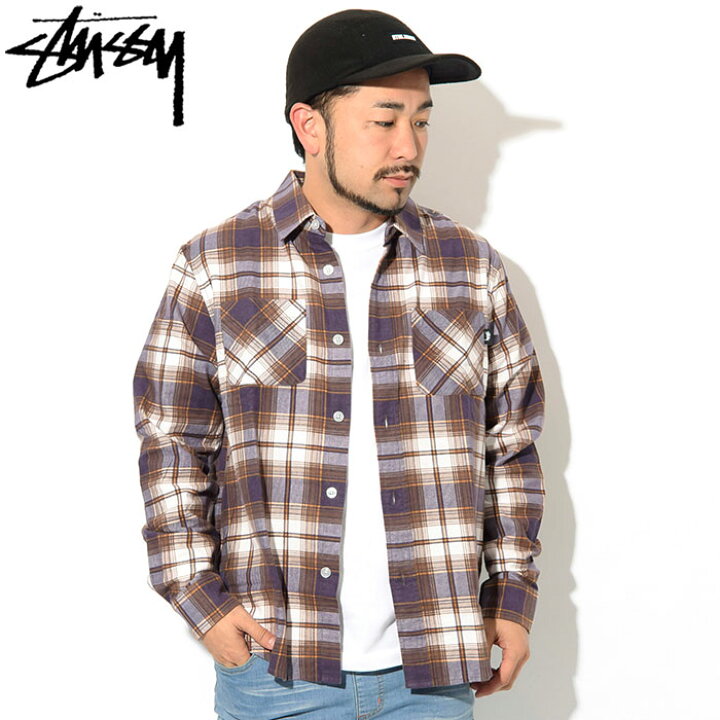 楽天市場】ステューシー STUSSY シャツ 長袖 メンズ Adam Plaid 