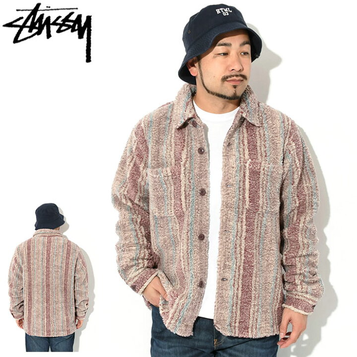 ステューシー ジャケット STUSSY メンズ Plaid Sherpa Shirt ( ちっ 
