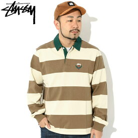 ステューシー STUSSY ポロシャツ 長袖 メンズ Big Stripe Rugby ( stussy polo ラガーシャツ ラグビー ポロ・シャツ トップス 男性用 1140279 USAモデル 正規 品 ストゥーシー スチューシー ) ice field icefield