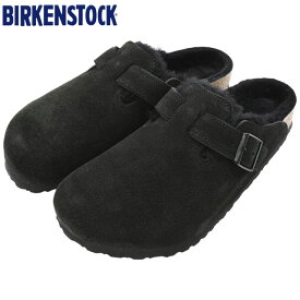 【ポイント10倍】ビルケンシュトック BIRKENSTOCK サンダル メンズ 男性用 ボストン シアリング スエード レザー ファー Black ( birkenstock BOSTON SHEARLING SUEDE LEATHER/FUR クロッグ サボ 幅広 ノーマル レギュラー SANDAL MENS・靴 シューズ SHOES 259881 )