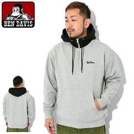 ベンデイビス BEN DAVIS パーカー プルオーバー メンズ スウェット ハーフ ジップ フーディ ホワイトレーベル ( BENDAVIS BDZ3-3506 Sweat Half Zip Hoodie フード フーディ Pull Over Hoody Parker トップス ベン デイビス ベン・デイビス ベンデービス )