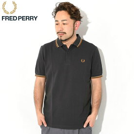 【ポイント10倍】フレッドペリー FRED PERRY ポロシャツ 半袖 メンズ ツイン ティップド フレッドペリー ( FREDPERRY M3600 Twin Tipped Polo 鹿の子 ポロ フレッド・ペリー )( 父の日ギフト プレゼント 父の日 ギフト ラッピング対応 2024 )