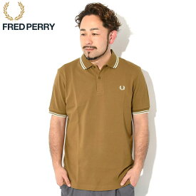 【ポイント10倍】フレッドペリー FRED PERRY ポロシャツ 半袖 メンズ ツイン ティップド フレッドペリー ( FREDPERRY M3600 Twin Tipped Polo 鹿の子 ポロ フレッド・ペリー )( 父の日ギフト プレゼント 父の日 ギフト ラッピング対応 2023 )