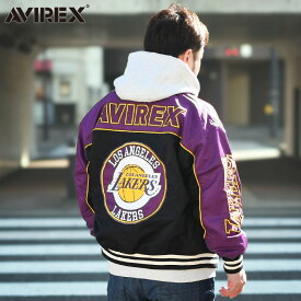 【ポイント10倍】アビレックス AVIREX ジャケット メンズ エヌビーエー ナイロン コラボ ( AVIREX×NBA Nylon JKT スタジャン スタジアムジャケット バーシティジャケット JACKET JAKET アウター ジャンパー・ブルゾン トップス 男性用 アヴィレックス アメカジ 7835152010 )
