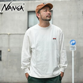 ナンガ NANGA ロンT Tシャツ 長袖 メンズ エコ ハイブリッド ボックス ロゴ エンブロイダリー ( NANGA ECO Hybrid Box Logo Embroidery L/S Tee ティーシャツ T-SHIRTS カットソー ロング ロンティー 長袖Tシャツ トップス メンズ 男性用 NW2411-1G803 )[M便 1/1]