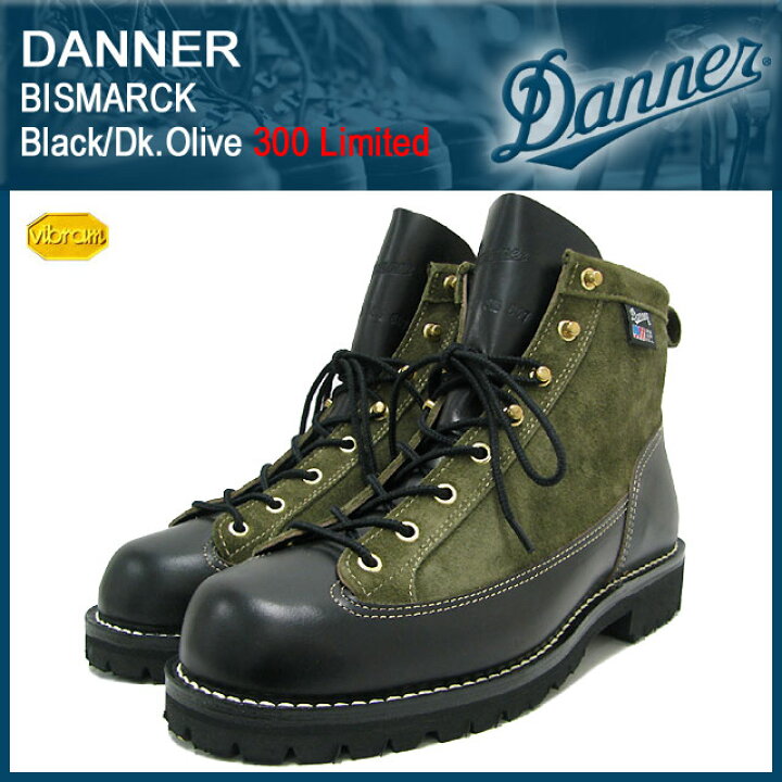 楽天市場】ダナー Danner ビスマルク ブーツ ブラック/ダークオリーブ 