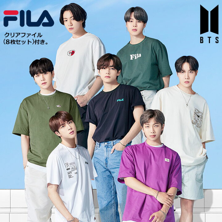 楽天市場 Fila Bts着用モデル Tシャツ 半袖 メンズ レディース フィラ Bts 21 Fila 限定tシャツ 21年 Tee ティーシャツ T Shirts カットソー トップス メンズ レディース ユニセックス 男女兼用 Fs0136 Ice Field アイスフィールド