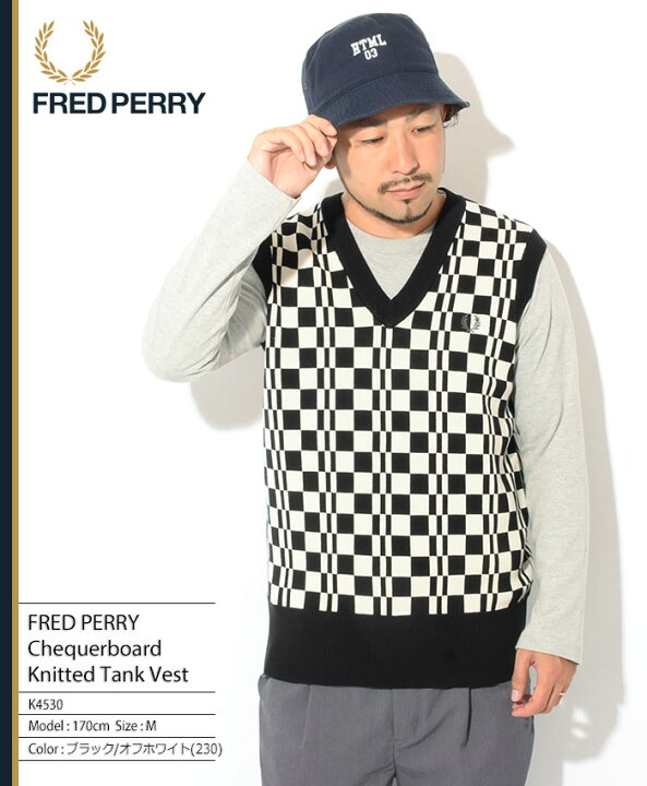 楽天市場】フレッドペリー FRED PERRY ベスト メンズ チェッカーボード 